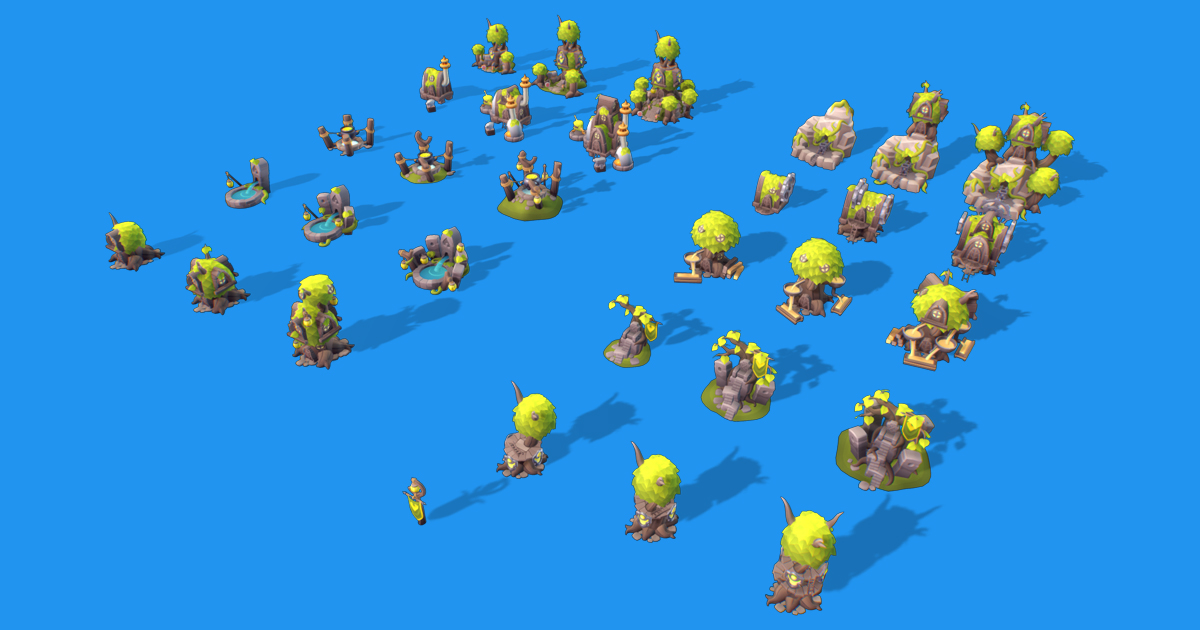 Elf RTS Building Set - Proto Series | 3D Environments | Unity Asset Store