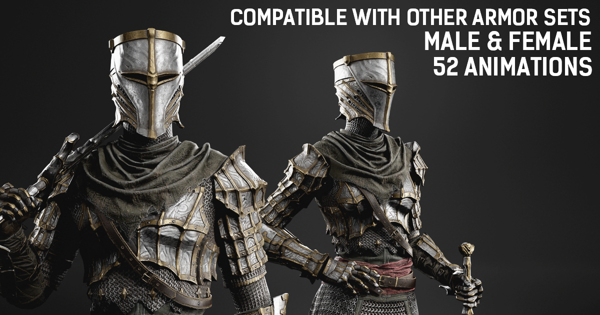 Gothic Knight - Male and Female | Characters | Unity Asset Store