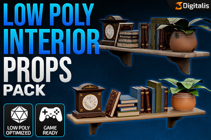 Low Poly Interior Props Pack | 3Digitalis