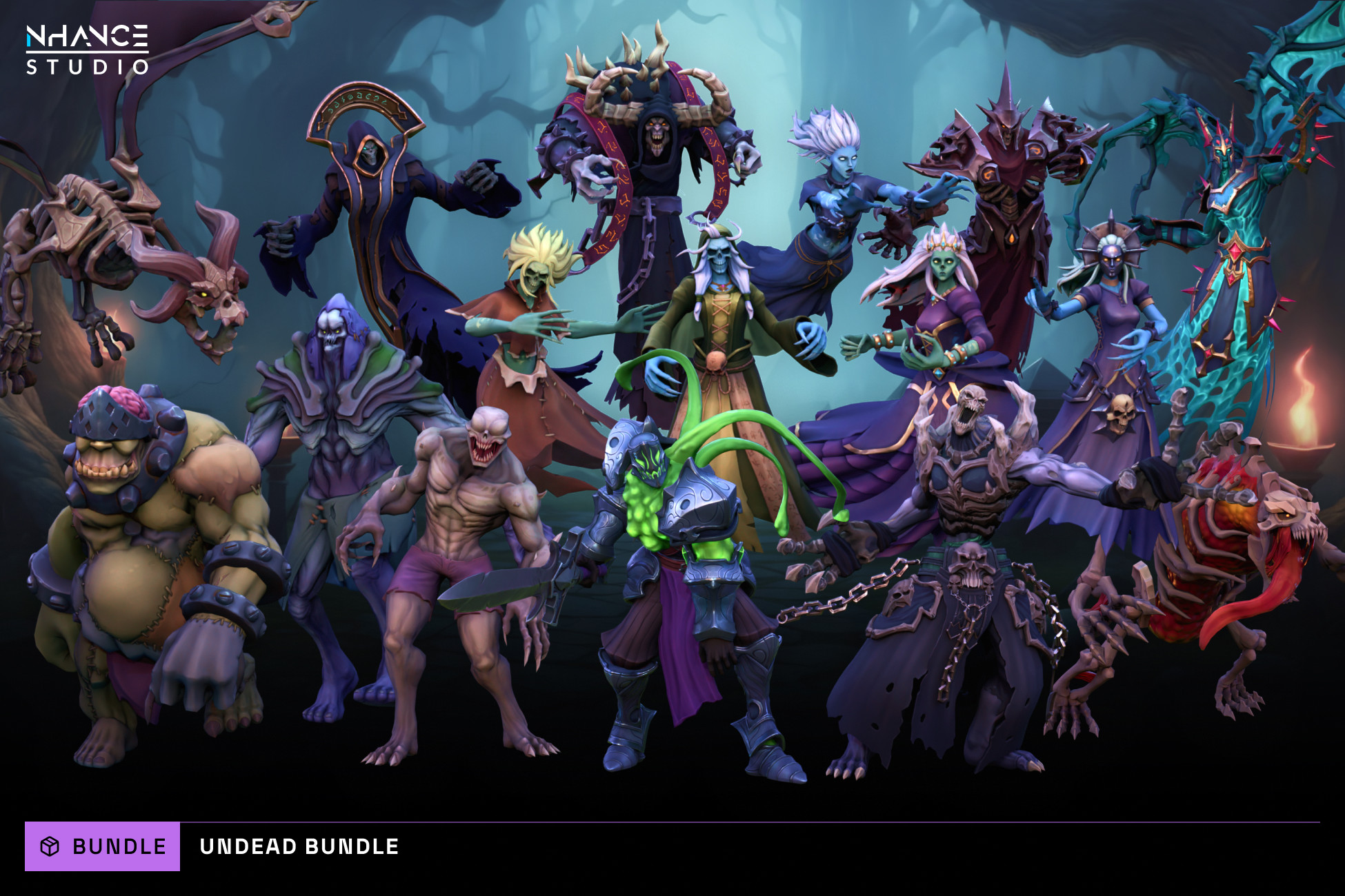 Stylized Fantasy Undead Characters Bundle