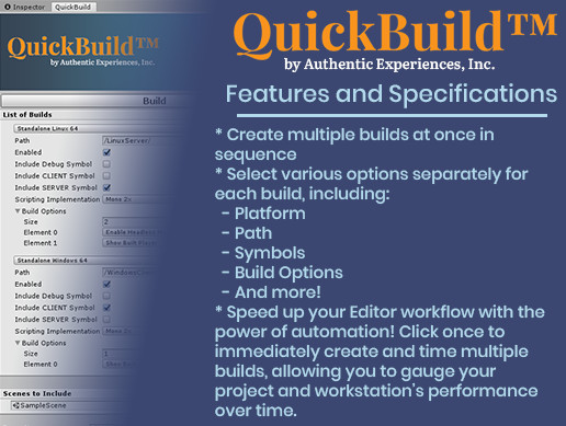 Quick Probuild QuickBuild | 实用工具 工具 | Unity Asset Store