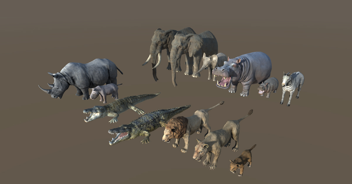Unity Animals Asset African Animal Pack 1 | Characters | Unity Asset Store