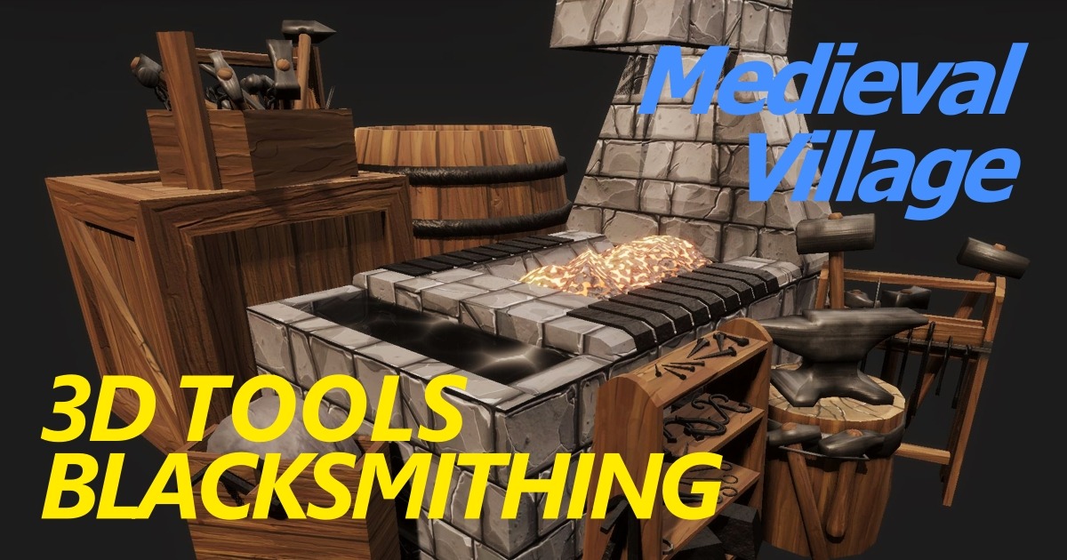 3D Blacksmithing Tools 3D Tools Unity Asset Store