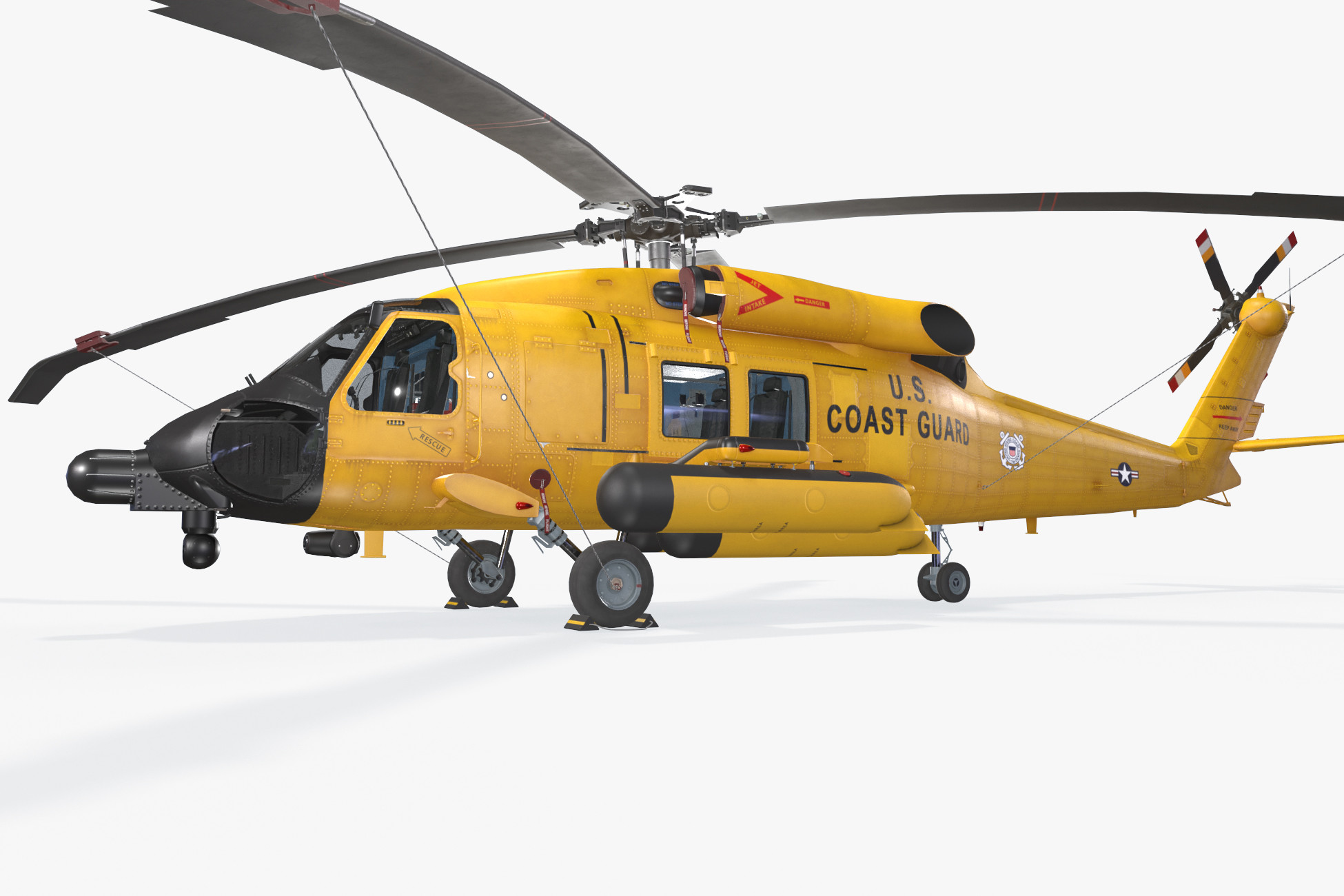 Helicopter MH-60T U.S. Coast Guard Static | 3D Air | Unity Asset Store