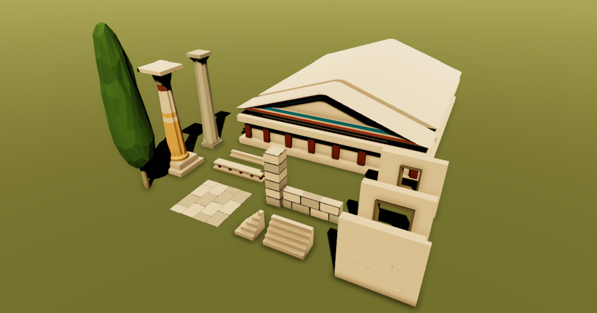 Greek Low Poly Pack - Lite | 3D 역사적 건조물 | Unity Asset Store