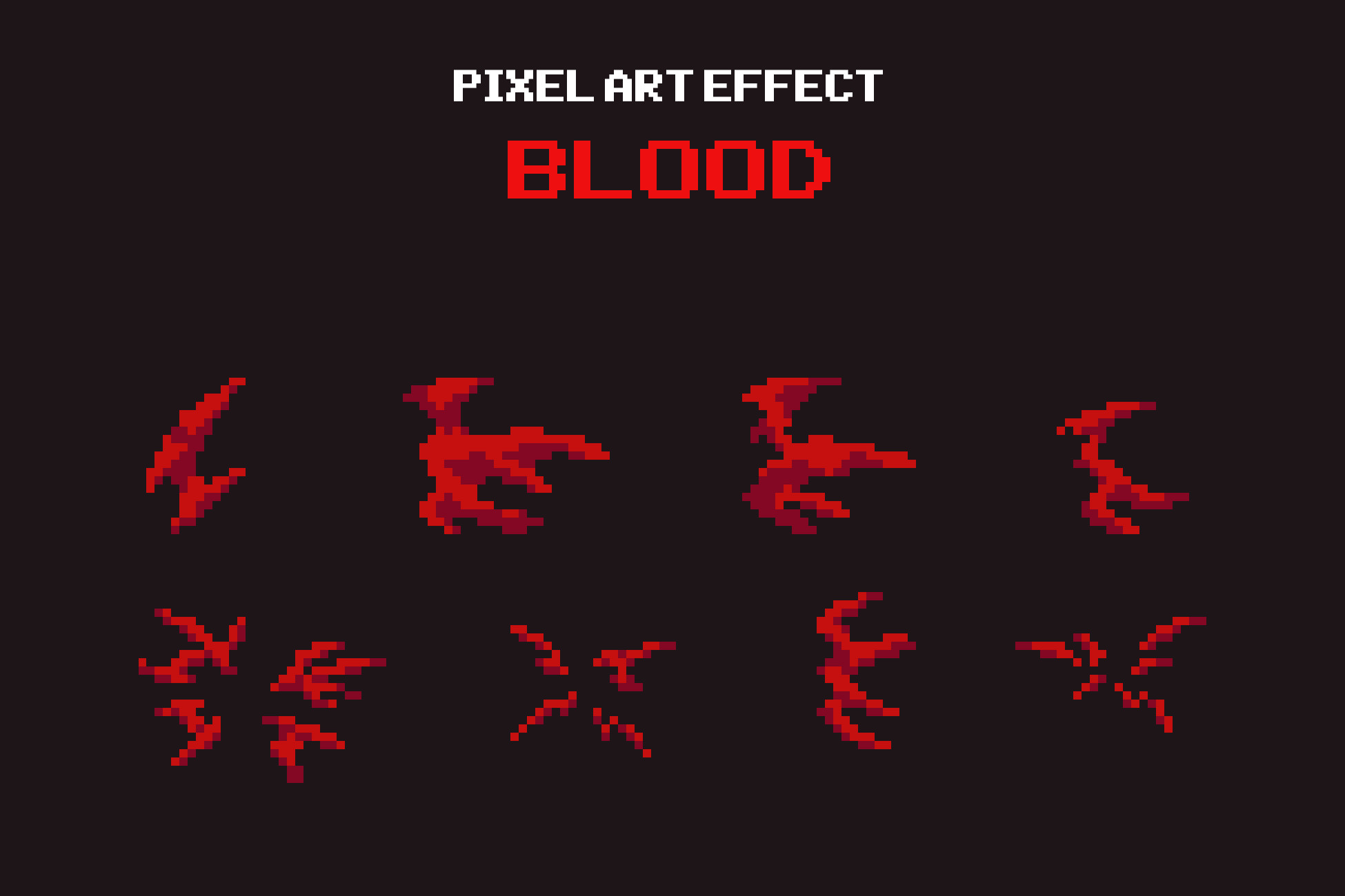 Blood - Effect Pixel Art | 2D 材质与材料 | Unity Asset Store