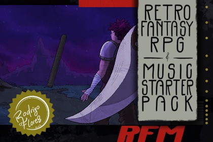 Retro Fantasy RPG Music Starter Pack - 15 Tracks & 30 Files, 16-bit & Low Poly