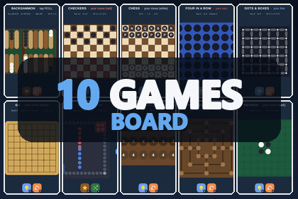 Mini Game Templates Board - 10 Board Starters for Unity