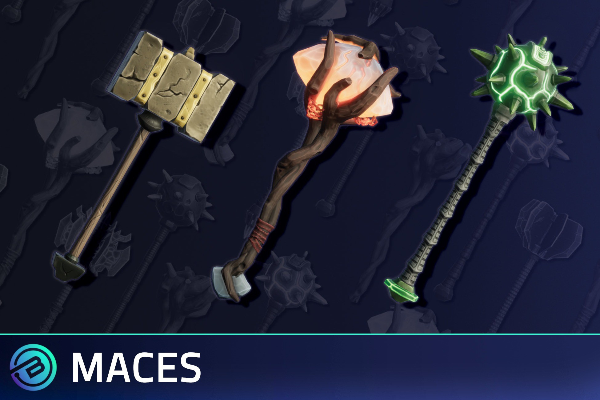 Stylized Maces & Hammers RPG Weapons 3D Weapons Unity Asset Store