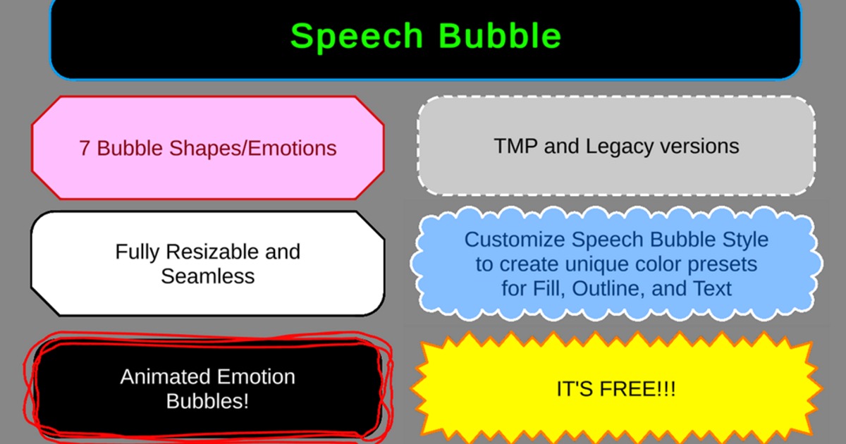 Speech Bubble | 2D GUI | Unity Asset Store