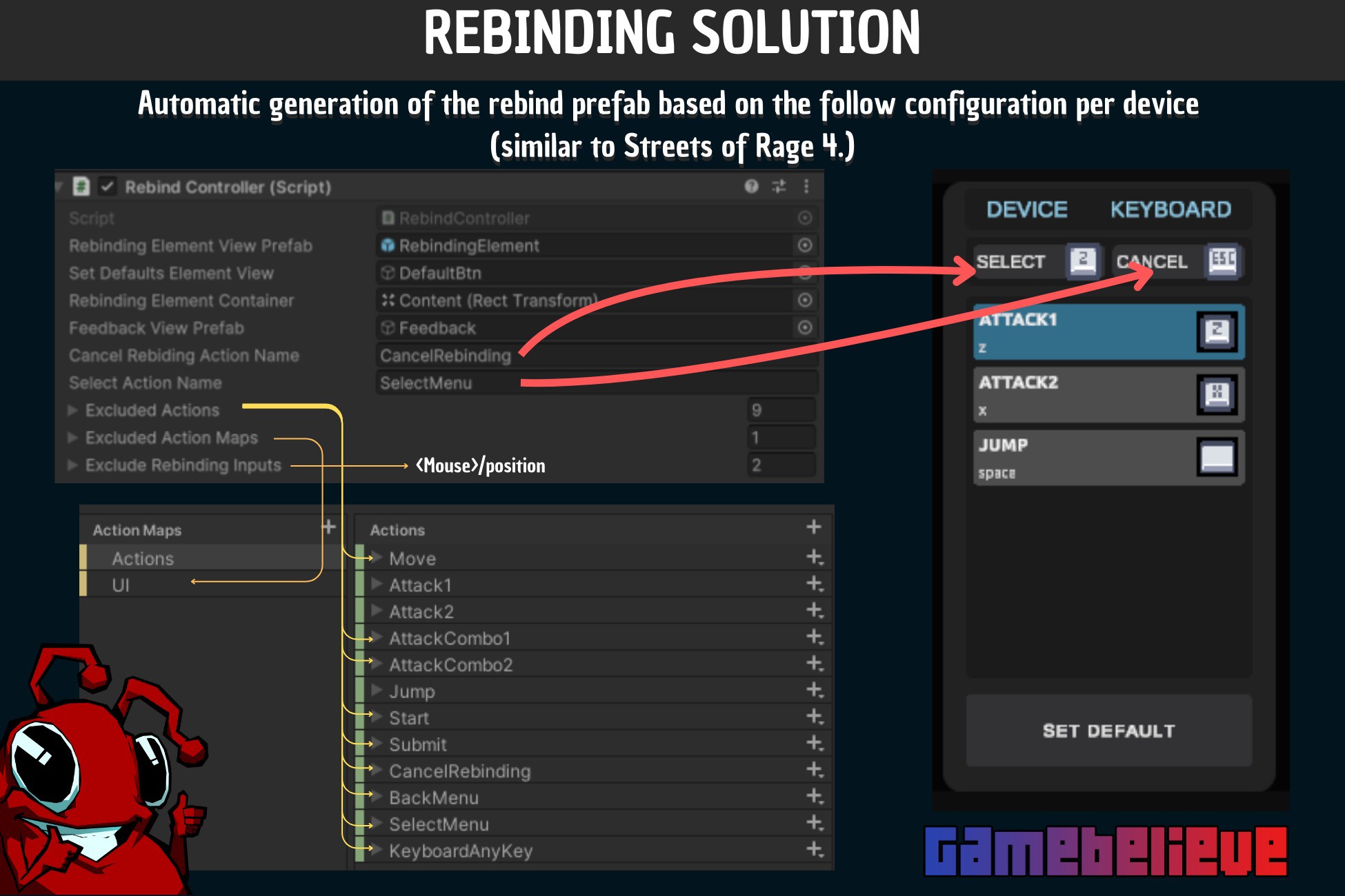 Unity Rebind Action Ui Script Rebinding Pro (Webgl Support). UI Navigation + SimpleController | Input ...