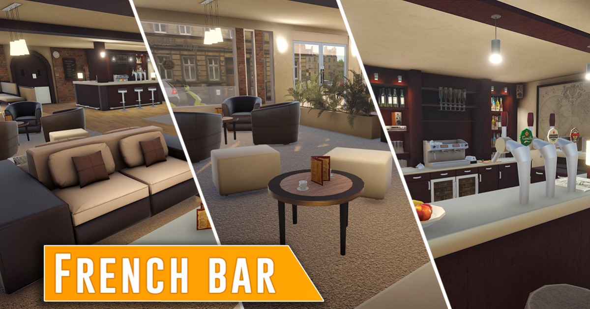 French Pub Interior | 3D インテリア | Unity Asset Store