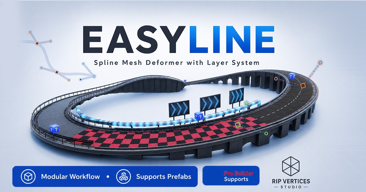 EasyLine - Spline Mesh Deformer with layer system | Utilities Tools ...