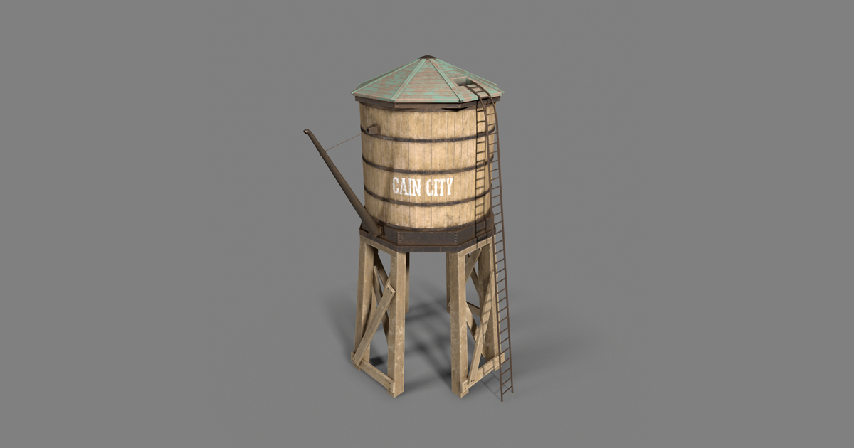 Old West Water Tower | 3D Urban | Unity Asset Store