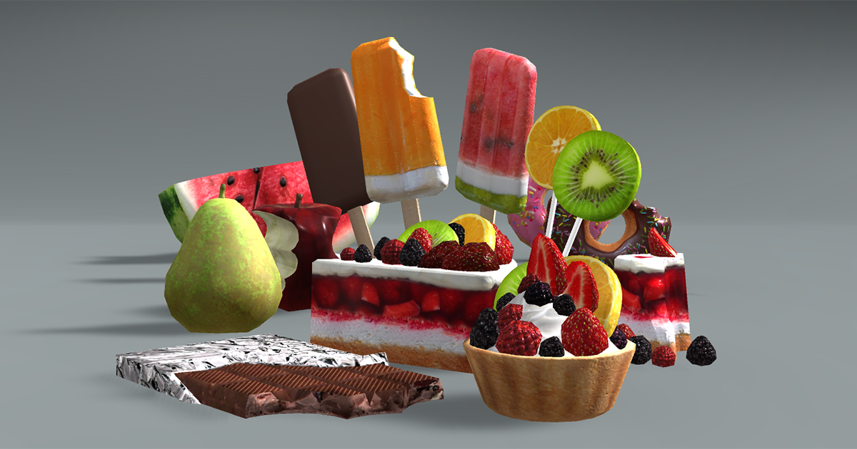New Unity Sweets Eating Sweets | 3D Food | Unity Asset Store