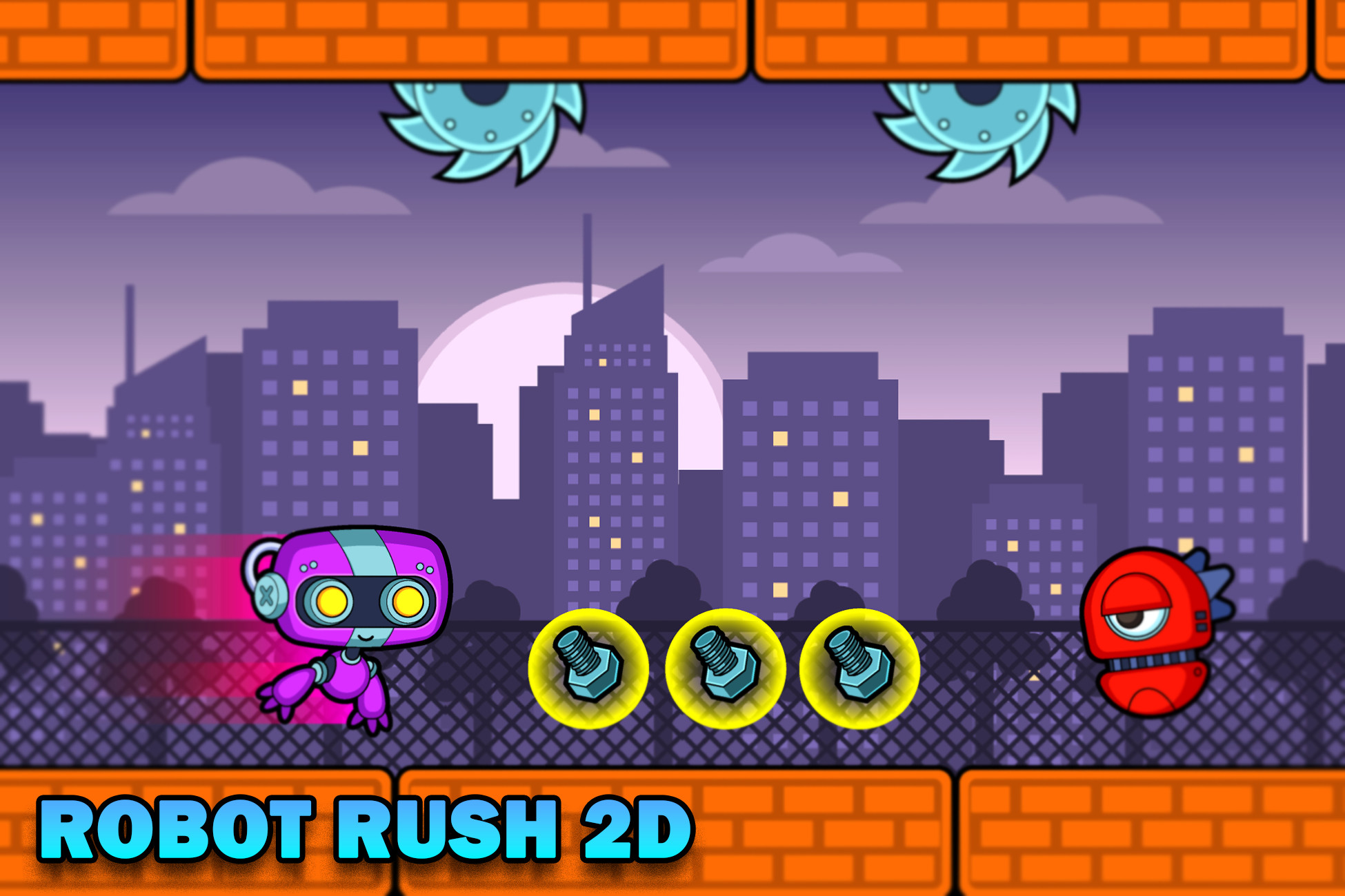 Robot Rush 2D - Game Template, image 1