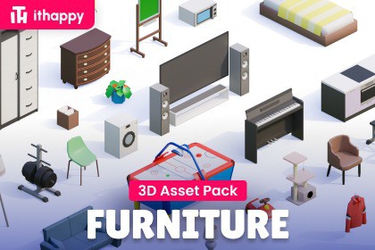 Furniture FREE - Low Poly 3D Models Pack