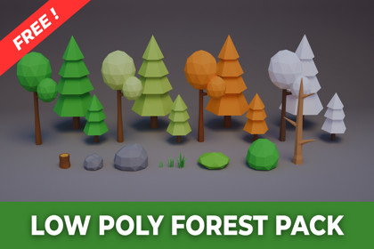 3D | Low Poly Forest Pack | FREE