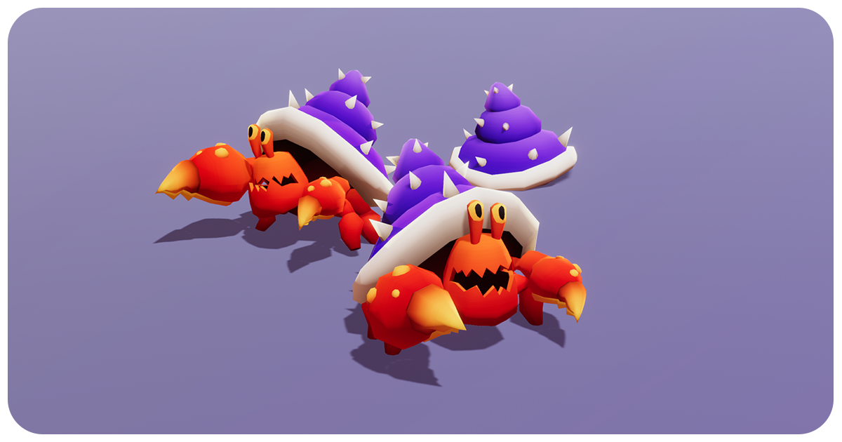 Hermit King Cute Series | 3D Creatures | Unity Asset Store