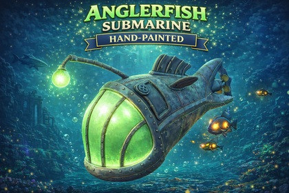 Anglerfish Submarine Hand-Painted
