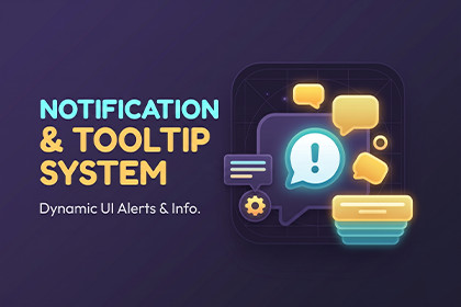 Notification & Tooltip System — Toast, Popup, Banner + Smart Tooltips