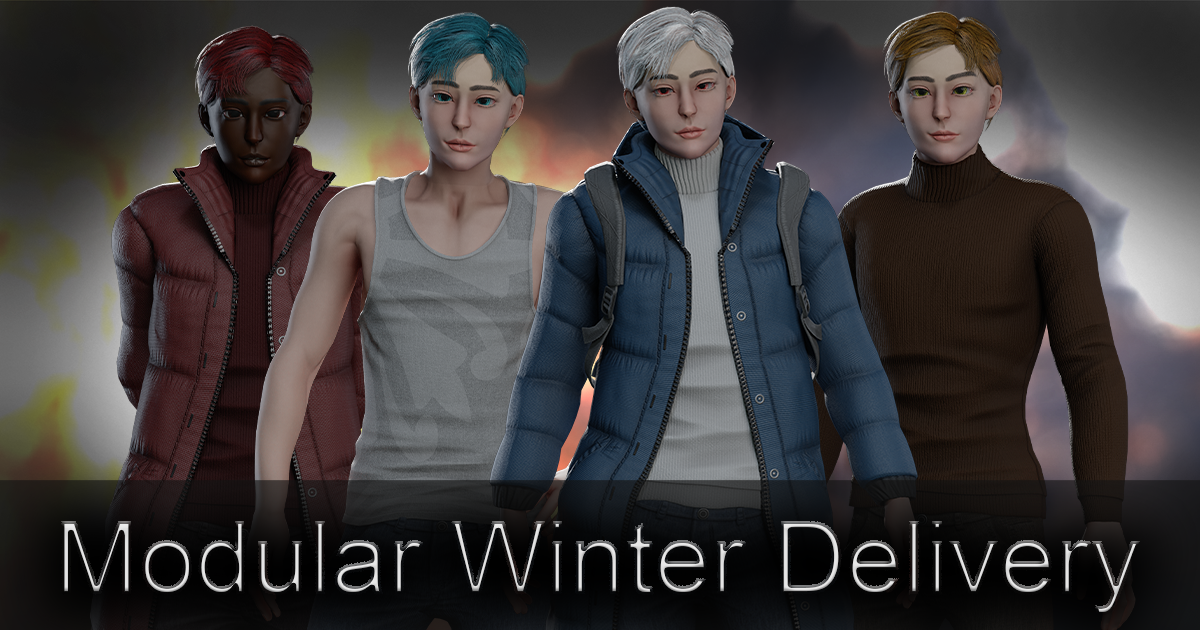 Winter Student Man – Modular Game Character | Characters | Unity Asset ...