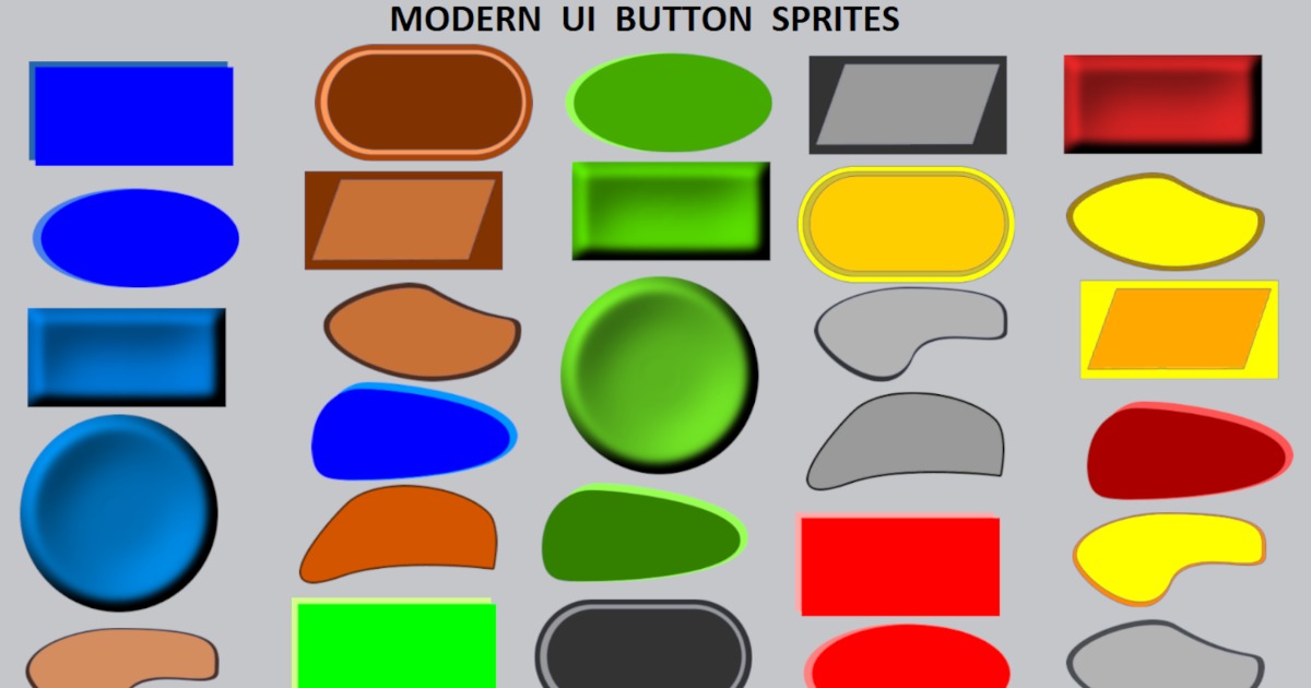 MODERN UI BUTTON SPRITES | 2D | Unity Asset Store
