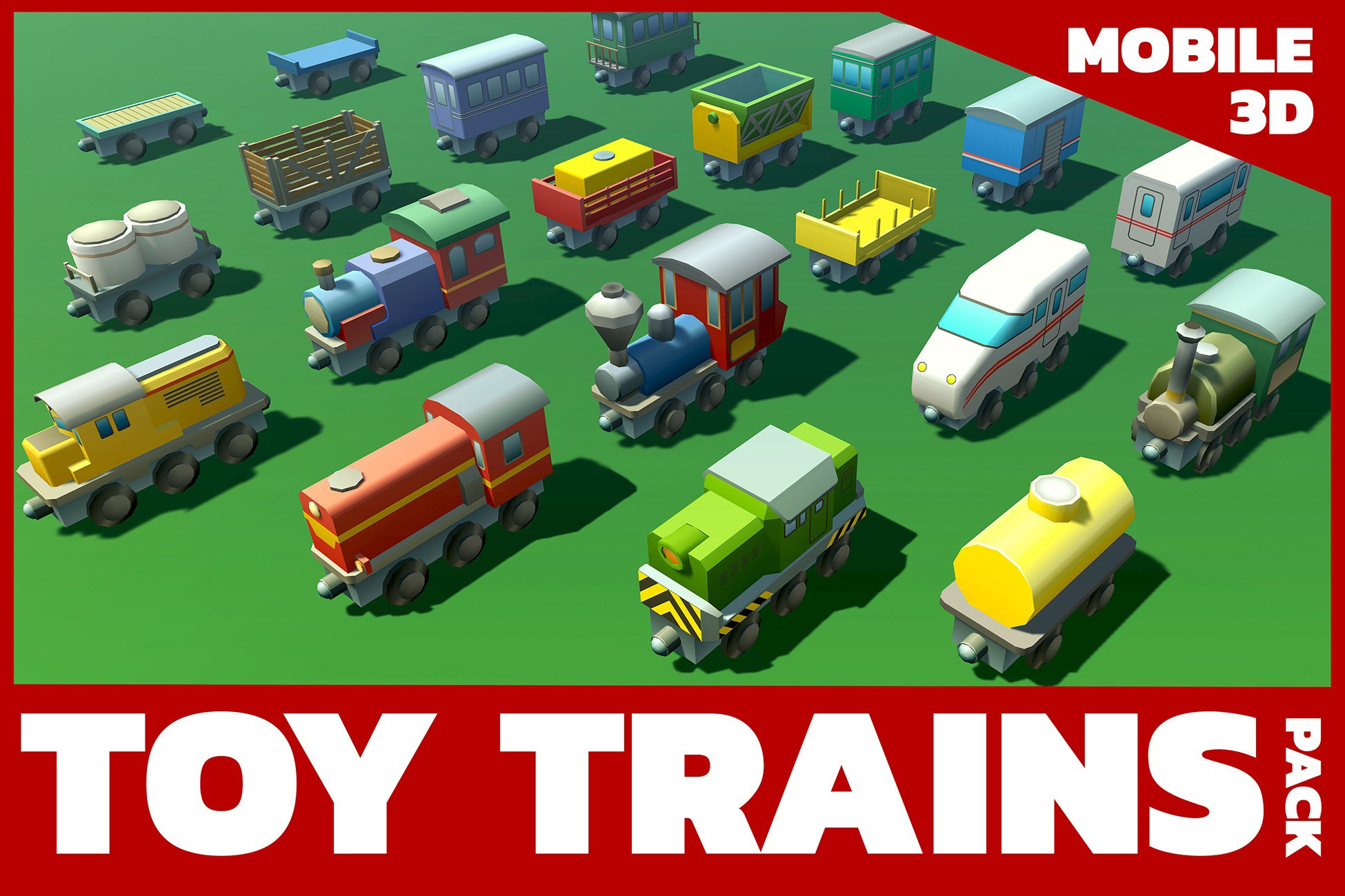 Toy Trains Mobile | 3D Vehicles | Unity Asset Store