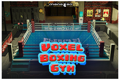 Voxel Boxing Gym - 3D pixel art - monogon