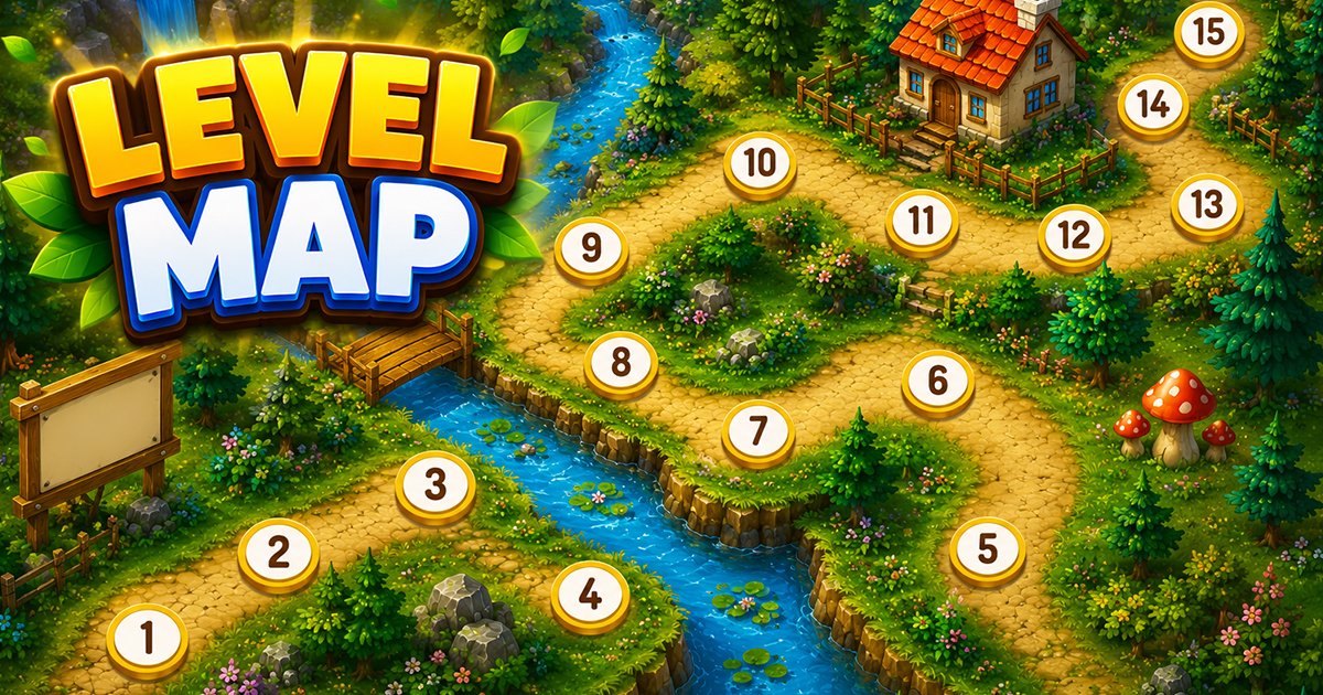 Fantasy background-level map | 2D | Unity Asset Store