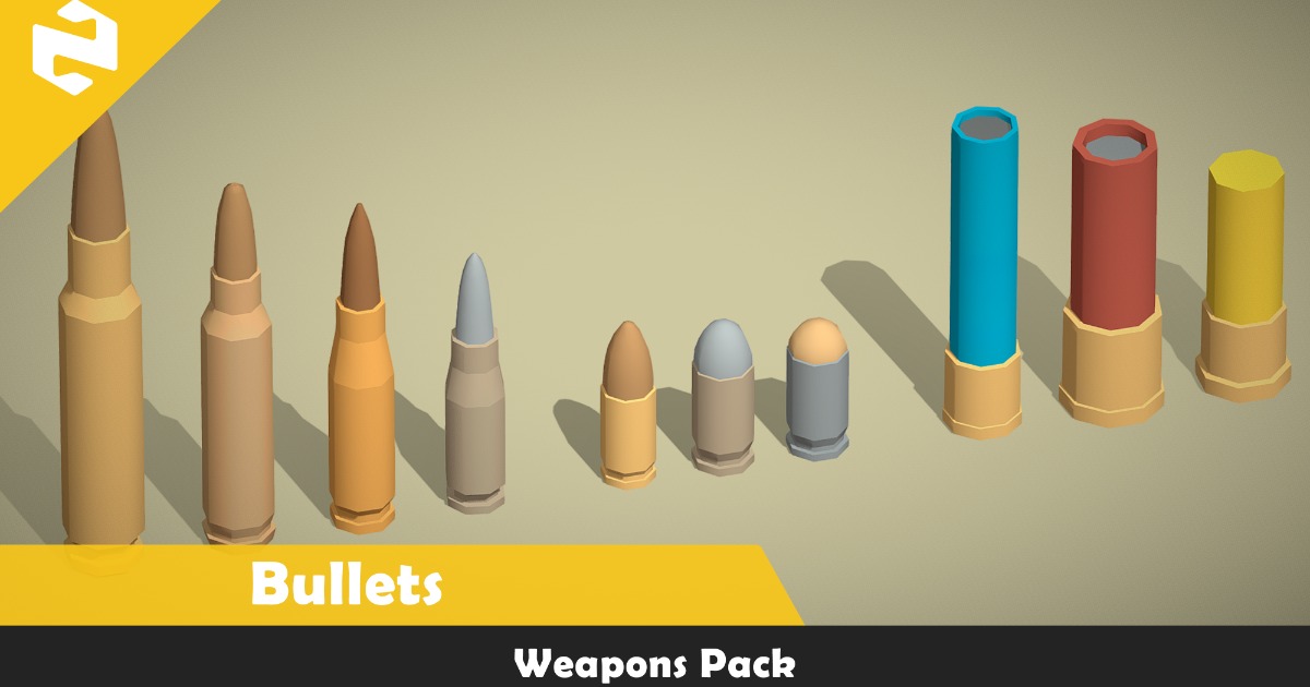 Free Pack - Bullets | 3D Weapons | Unity Asset Store