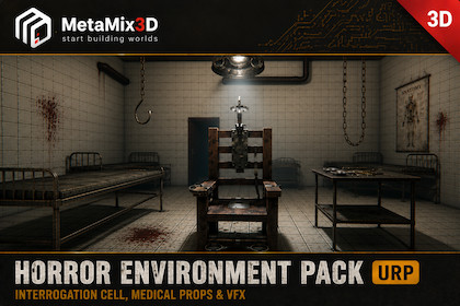 Horror Environment Pack URP – Interrogation Cell & Medical Props VFX
