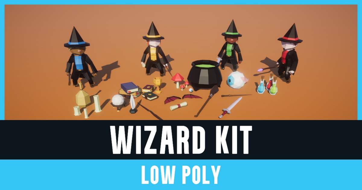 Wizard Kit - Low Poly | 3D Humanoids | Unity Asset Store