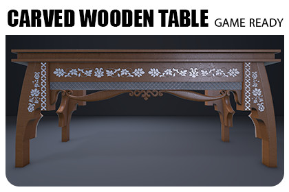 Carved Wooden Table – Game Ready | Game Content Shopper – Unity Asset ...