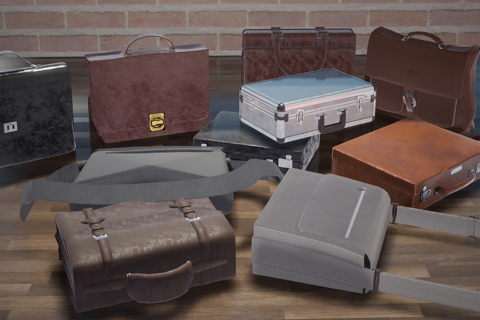 Briefcase Package / 11 Assets | 3D Props | Unity Asset Store