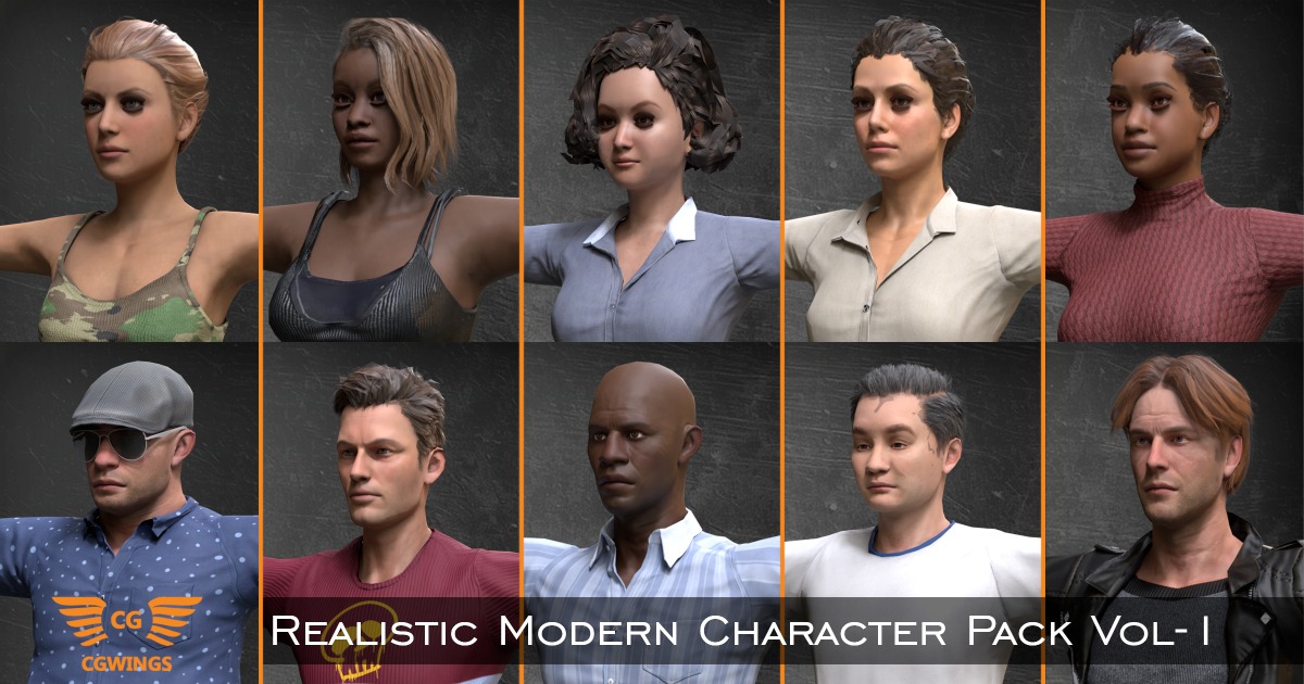 Realistic Modern Character Pack | 3D Characters | Unity Asset Store