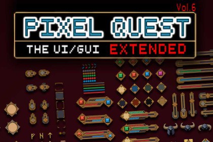 2D Pixel Quest Vol.6 - The UI/GUI EXTENDED