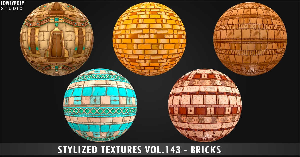 Bricks Vol.143 - Stylized Textures | 2D Brick | Unity Asset Store