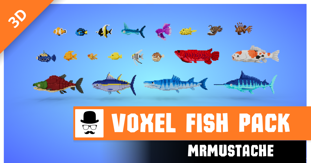 Voxel Fish Pack | Characters | Unity Asset Store