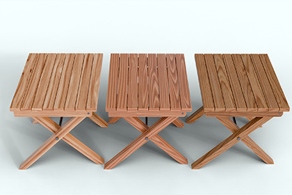 Animated Wooden Folding Square Table 3 Color