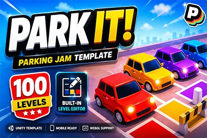 Park It – Parking Jam Game Template + Level Editor | Mobile Ready