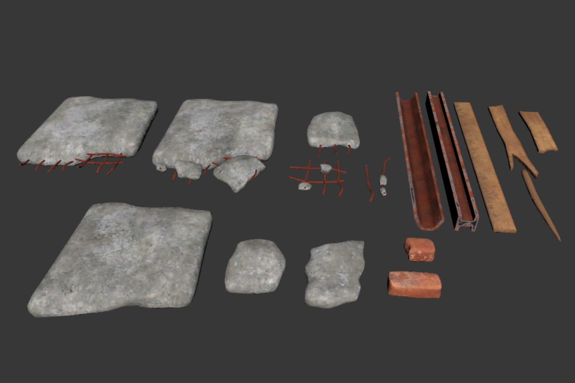 Unity Turds Rubble Debris Trash | 3D Props | Unity Asset Store