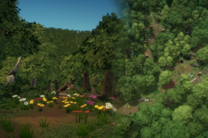 Stylized forest environment