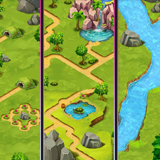 TileScape: Stylized 2D Isometric Jungle-classic Tileset