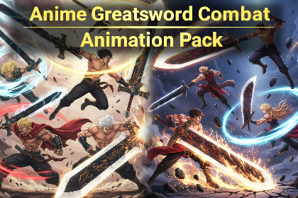 Anime Greatsword Combat Animation Pack
