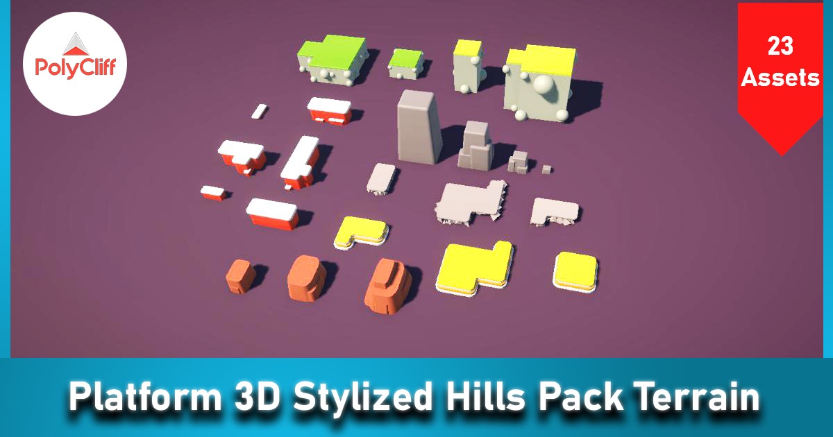 Platform 3D Stylized Hills Pack Terrain | 3D Props | Unity Asset Store