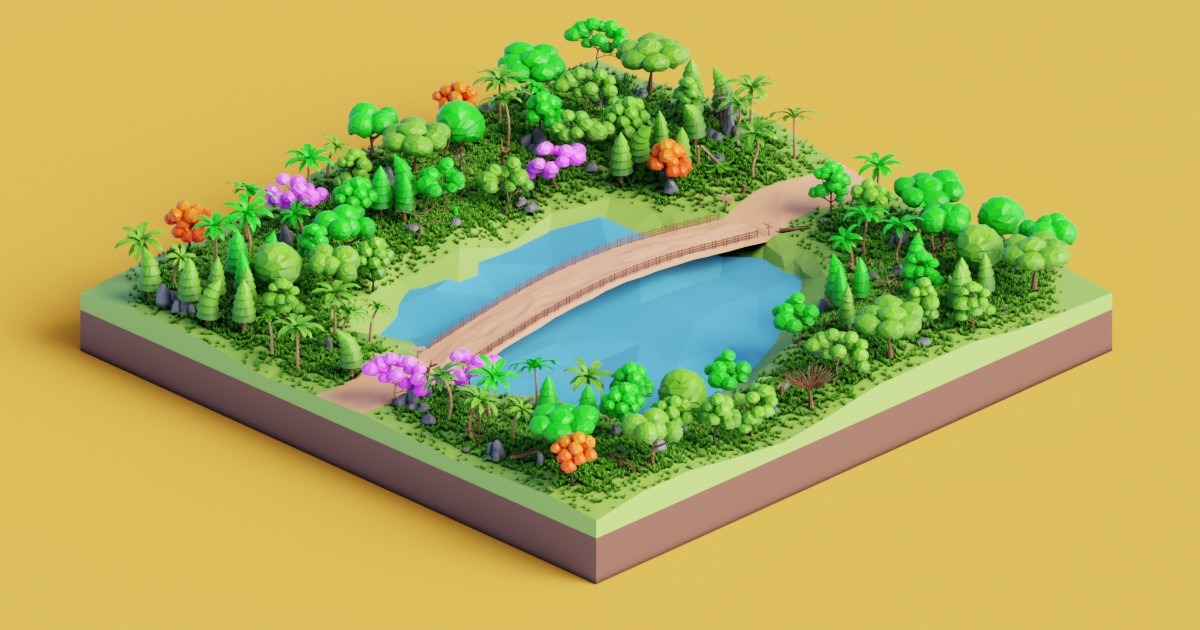 Low Poly Spring Trees Rocks & Bushes | 3D Trees | Unity Asset Store