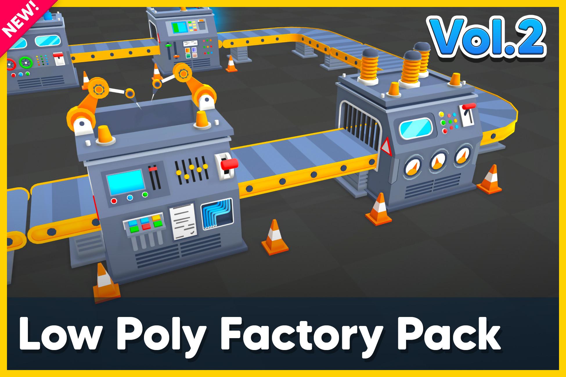 Low Poly Factory Machine Pack Vol 2 | 3D Industrial | Unity Asset Store