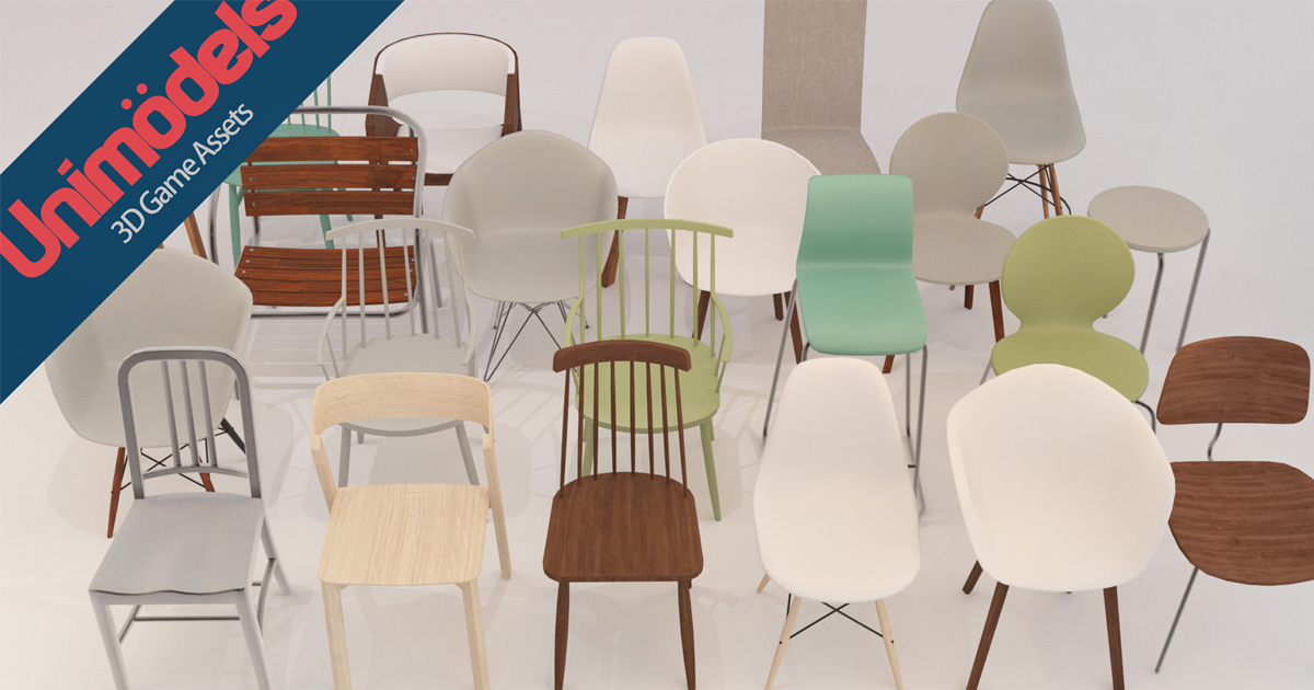 Unity Collsion Table Chairs and Tables Vol. 1 | 3D 가구 | Unity Asset Store