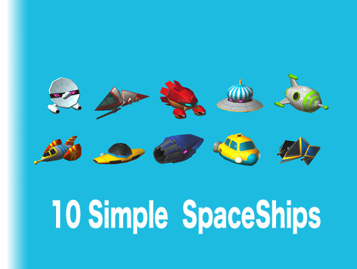 10 Simple SpaceShips | 3D Space | Unity Asset Store